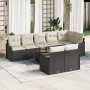 Conjunto de Sofás de Jardín de 9 Piezas con Cojines en Ratán Poliratán Negro Acacia by , Outdoor sofas - Ref: Foro24-3356136,...