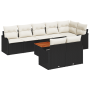 Conjunto de Sofás de Jardín de 9 Piezas con Cojines en Ratán Poliratán Negro Acacia by , Outdoor sofas - Ref: Foro24-3356136,...