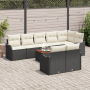 Conjunto de Sofás de Jardín de 9 Piezas con Cojines en Ratán Poliratán Negro Acacia by , Outdoor sofas - Ref: Foro24-3356136,...