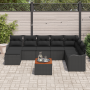 Juego de Sofás de Jardín de 9 Piezas con Cojines Ratán Negro Acacia von , Outdoor-Sofas - Ref: Foro24-3356161, Preis: 569,66 ...