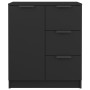 Schwarzes Sperrholz-Sideboard 60x30x70 cm von vidaXL, Sideboards - Ref: Foro24-811080, Preis: 91,58 €, Rabatt: %