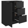 Aparador de madera contrachapada negro 60x30x70 cm de vidaXL, Aparadores - Ref: Foro24-811080, Precio: 95,11 €, Descuento: %