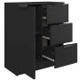 Aparador de madera contrachapada negro 60x30x70 cm de vidaXL, Aparadores - Ref: Foro24-811080, Precio: 87,45 €, Descuento: %