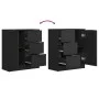 Aparador de madera contrachapada negro 60x30x70 cm de vidaXL, Aparadores - Ref: Foro24-811080, Precio: 87,45 €, Descuento: %