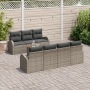 Juego de Sofás de Jardín de 8 Piezas con Cojines Gris Poliratán Acacia by , Outdoor sofas - Ref: Foro24-3356207, Price: 537,1...