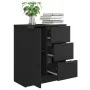 Aparador de madera contrachapada negro 60x30x70 cm de vidaXL, Aparadores - Ref: Foro24-811080, Precio: 87,45 €, Descuento: %