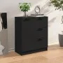 Aparador de madera contrachapada negro 60x30x70 cm de vidaXL, Aparadores - Ref: Foro24-811080, Precio: 87,45 €, Descuento: %