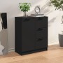 Schwarzes Sperrholz-Sideboard 60x30x70 cm von vidaXL, Sideboards - Ref: Foro24-811080, Preis: 91,58 €, Rabatt: %