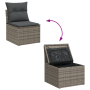 Juego de Sofás de Jardín de 6 Piezas con Cojines Gris Ratán Polimérico Acacia von , Outdoor-Sofas - Ref: Foro24-3356249, Prei...