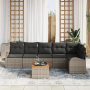 Juego de Sofá de Jardín de 7 Piezas con Cojines Gris de Poliratán Acacia von , Outdoor-Sofas - Ref: Foro24-3356256, Preis: 43...