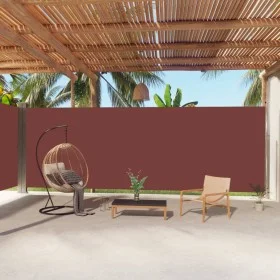 Brown retractable side awning 220x1000 cm by vidaXL, Umbrellas - Ref: Foro24-318051, Price: 153,90 €, Discount: %