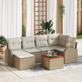 Conjunto de Sofá de Jardín de 7 Piezas con
