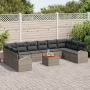 Juego de Sofás de Jardín de 11 Piezas con Cojines Gris Poliratán Acacia von , Outdoor-Sofas - Ref: Foro24-3356298, Preis: 647...