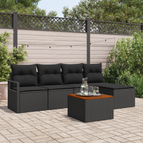 Conjunto de Sofás de Jardín de 6 Piezas con