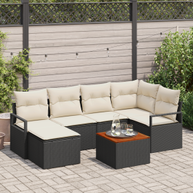 Conjunto de Sofás de Jardín de 7 Piezas con