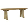 Banco de jardín madera maciza de pino impregnada 110 cm de vidaXL, Bancos de jardín - Ref: Foro24-318173, Precio: 54,98 €, De...