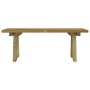 Banco de jardín madera maciza de pino impregnada 110 cm de vidaXL, Bancos de jardín - Ref: Foro24-318173, Precio: 54,98 €, De...