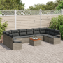 Juego de Sofás de Jardín de 11 Piezas con Cojines Grises de Ratán de Polietileno Acacia by , Outdoor sofas - Ref: Foro24-3356...