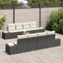 Juego de Sofá de Jardín de 9 Piezas con Cojines Ratán Sintético Negro Acacia von , Outdoor-Sofas - Ref: Foro24-3356717, Preis...