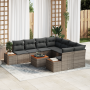 Juego de Sofá de Jardín de 9 Piezas con Cojines Gris Rattan Acacia | Foro24.es | Tu tienda online para hogar, jardín y más Foro24.es