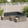 Juego de Sofá de Jardín de 9 Piezas con Cojines Gris Rattan Acacia | Foro24.es | Tu tienda online para hogar, jardín y más Foro24.es