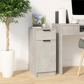Armario de escritorio madera contrachapada gris 33,5x50x75 cm