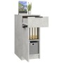 Schreibtischschrank aus grauem Sperrholz, 33,5 x 50 x 75 cm von vidaXL, Schließfächer und Lagerschränke - Ref: Foro24-811506,...