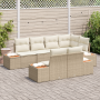 Juego de Sofá de Jardín de 7 Piezas con Cojines Beige Poliratán Acacia | Foro24.es | Tu tienda online para hogar, jardín y más Foro24.es