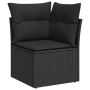 Juego de Sofá de Jardín de 9 Piezas con Cojines Negro Poliratán Acacia von , Outdoor-Sofas - Ref: Foro24-3356783, Preis: 712,...