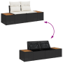 Set de Sofá de Jardín de 7 Piezas con Cojines Negro Ratán Polietileno Acacia von , Outdoor-Sofas - Ref: Foro24-3356797, Preis...