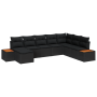 Juego de Sofá de Jardín de 8 Piezas con Cojines Poliratán Negro Acacia von , Outdoor-Sofas - Ref: Foro24-3356813, Preis: 567,...