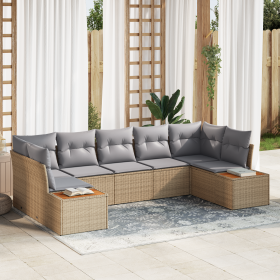 Conjunto de Sofá de Jardín de 7 Piezas con