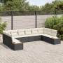 Juego de Sofás de Jardín de 10 Piezas con Cojines Ratán Poliéster Negro Acacia von , Outdoor-Sofas - Ref: Foro24-3356842, Pre...