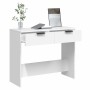 Mesa consola de madera contrachapada blanco 90x36x75 cm de vidaXL, Mesas auxiliares - Ref: Foro24-811331, Precio: 64,88 €, De...