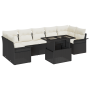 Juego de Sofá de Jardín de 8 Piezas con Cojines Ratán Poliéster Negro von , Outdoor-Sofas - Ref: Foro24-3356970, Preis: 561,5...