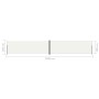 Cremefarbene einziehbare Seitenmarkise 200 x 1200 cm von vidaXL, Sonnenschirme - Ref: Foro24-318079, Preis: 135,01 €, Rabatt: %