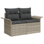 Set de Sofá de Jardín de 9 Piezas con Cojines Gris Claro Poliratán | Foro24.es | Tu tienda online para hogar, jardín y más Foro24.es