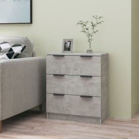 Betongraues Sperrholz-Sideboard 60x30x70 cm von vidaXL, Sideboards - Ref: Foro24-811074, Preis: 87,02 €, Rabatt: %