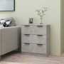Aparador de madera contrachapada gris hormigón 60x30x70 cm de vidaXL, Aparadores - Ref: Foro24-811074, Precio: 88,08 €, Descu...