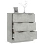 Aparador de madera contrachapada gris hormigón 60x30x70 cm de vidaXL, Aparadores - Ref: Foro24-811074, Precio: 88,08 €, Descu...