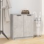 Mueble zapatero madera contrachapada gris hormigón 59x35x70 cm