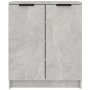 Mueble zapatero madera contrachapada gris hormigón 59x35x70 cm