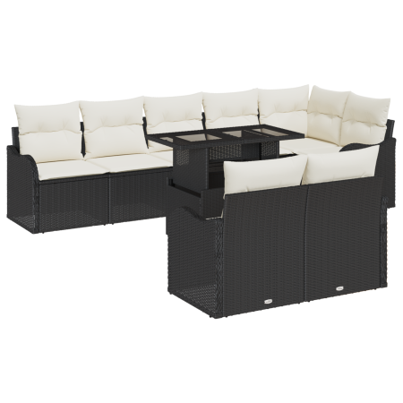 Conjunto de Sofás de Jardín Modular de 9 Piezas con Cojines Ratán Polipropileno Negro von , Outdoor-Sofas - Ref: Foro24-33572...