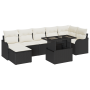 Juego de Sofá de Jardín de 8 Piezas con Cojines Negro Ratán Polietileno von , Outdoor-Sofas - Ref: Foro24-3357240, Preis: 538...