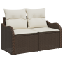Juego de Sofá de Jardín de 8 Piezas con Cojines Marrón Poliratán by , Outdoor sofas - Ref: Foro24-3357241, Price: 554,58 €, D...
