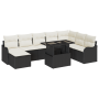 Juego de Sofá de Jardín de 9 Piezas con Cojines Negro Ratán de Polietileno von , Outdoor-Sofas - Ref: Foro24-3357250, Preis: ...
