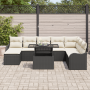 Juego de Sofá de Jardín de 9 Piezas con Cojines Negro Ratán de Polietileno von , Outdoor-Sofas - Ref: Foro24-3357250, Preis: ...