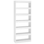 White engineered wood shelf/divider 80x30x198 cm by vidaXL, Bookcases and shelves - Ref: Foro24-811727, Price: 136,48 €, Disc...