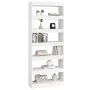 White engineered wood shelf/divider 80x30x198 cm by vidaXL, Bookcases and shelves - Ref: Foro24-811727, Price: 132,18 €, Disc...