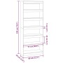 White engineered wood shelf/divider 80x30x198 cm by vidaXL, Bookcases and shelves - Ref: Foro24-811727, Price: 136,48 €, Disc...